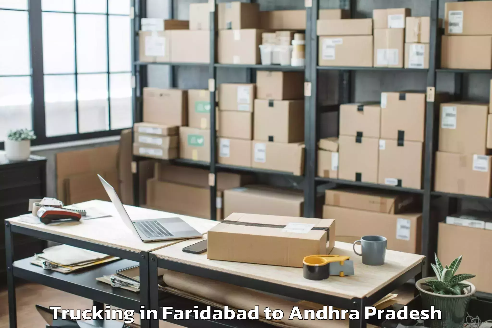 Expert Faridabad to Avanigadda Trucking